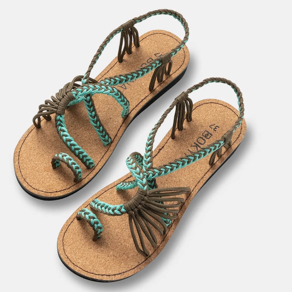 BOKYNA Sandals-SOULMATE – Turquoise- size 6